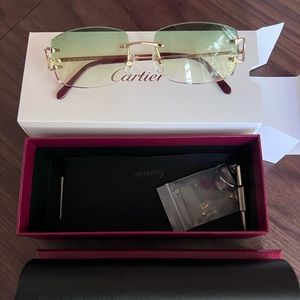 Cartier “C” wire frames good green tint